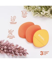 Pursonic Flawless Blend & Clean Bundle: Finger Beauty Blenders , Reusable Makeup Remover Cloths