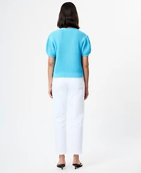 Fcuk Women's Remy Collared V-Neck Top