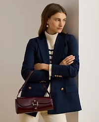 Lauren Ralph Lauren Embossed Small Satchel Bag