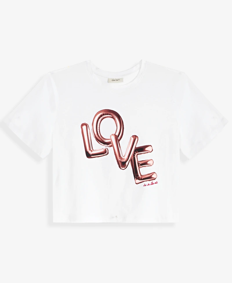 On 34th Women's Knit Short-Sleeve Love Graphic T-Shirt, Macy's Exclusive
