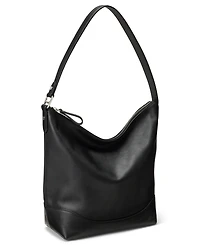 Lauren Ralph Smooth Leather Tasha Bucket Bag