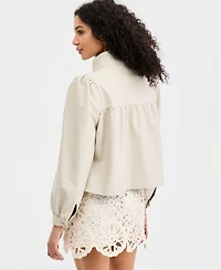 On 34th Women's Femme Cropped Faux Leather Jacket, Macy's Exclusive