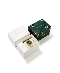 Olivia Burton Women's Gift Set Gold Tone Stainless Steel Bracelet Watch, 34mm