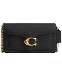 Coach Polished Pebbled Leather Tabby Chain Crossbody Bag