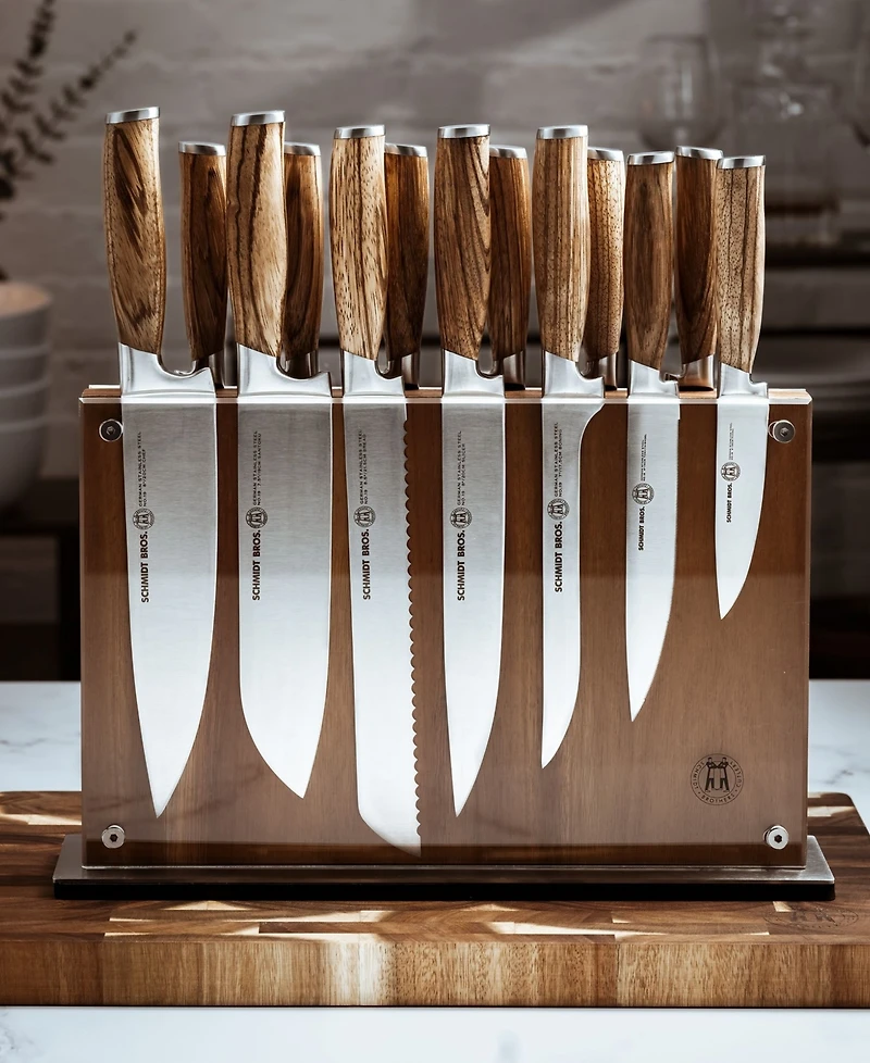 Schmidt Brothers Cutlery Zebra Wood 15-Pc. Knife Block Set