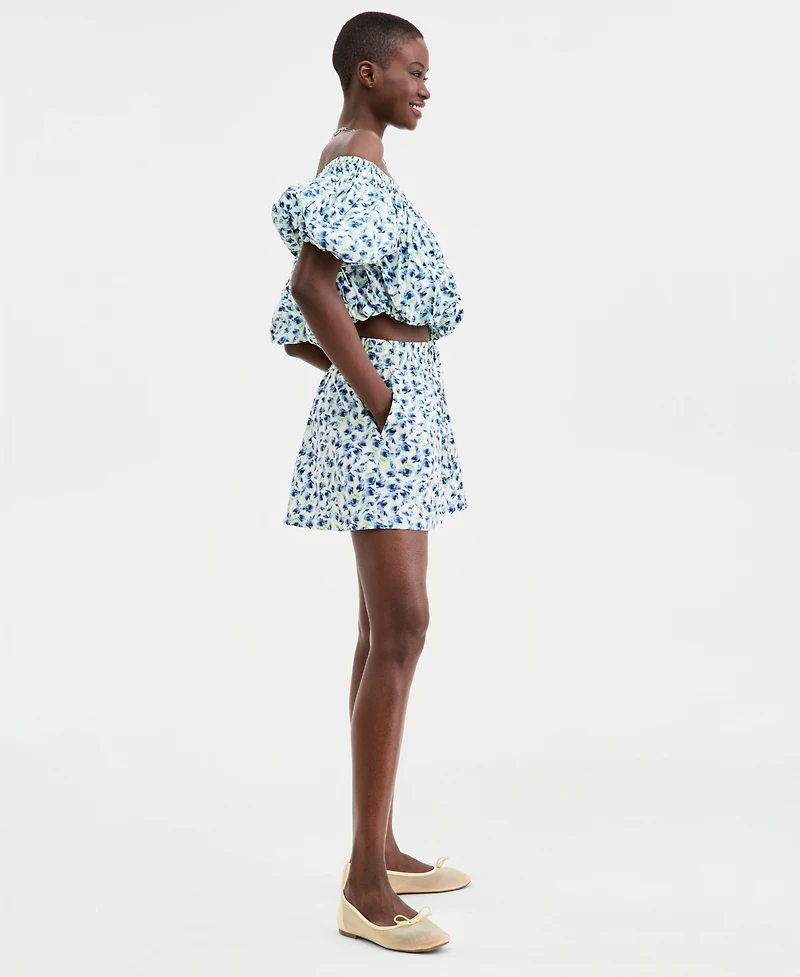 On 34th Women's Ditsy Floral Pull-On Shorts, Macy's Exclusive