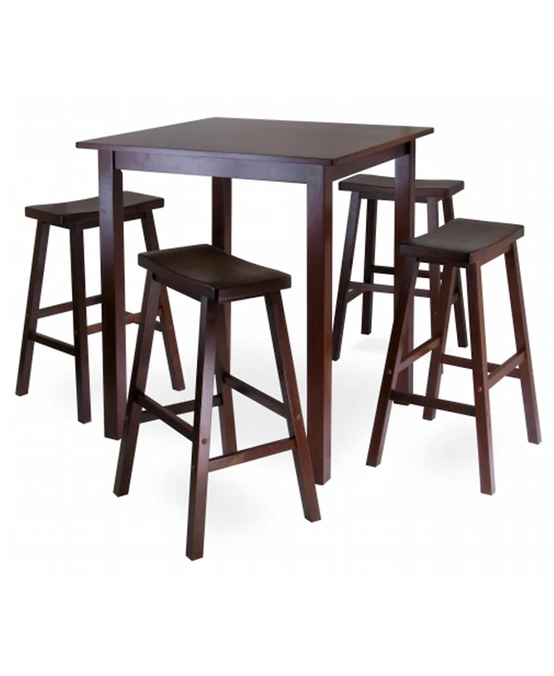 Winsome Parkland 5 Pieces Square High Pub Table Set