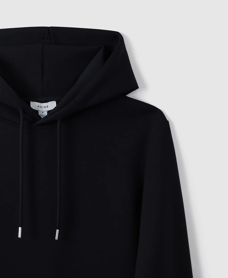 Reiss Men's Interlock Jersey Drawstring Hoodie