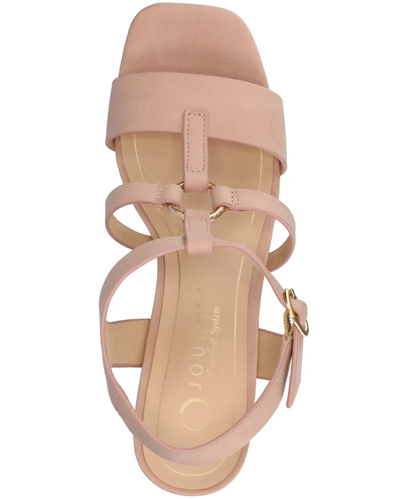 Journee Collection Women's Merisol Open Toe Ankle Strap Sandals