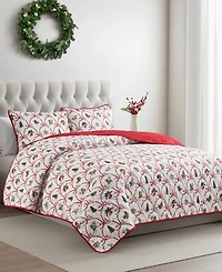 Vcny Home Christmas Bow Microfiber 2-Pc. Quilt Set, Twin