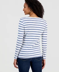Style & Co Women's Scoop-Neck Long-Sleeve Top, Macy's Exclusive