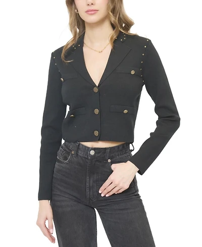 Central Park West Women's Crystal Knit Blazer