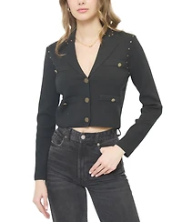 Central Park West Women's Crystal Knit Blazer