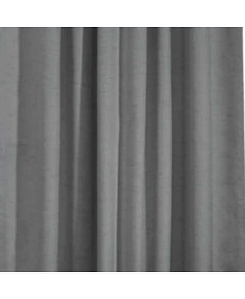 Thermaplus Commonwealth Ventura Tab Top Dressing Window Curtain Panel Pair - 52x63", Dark Grey