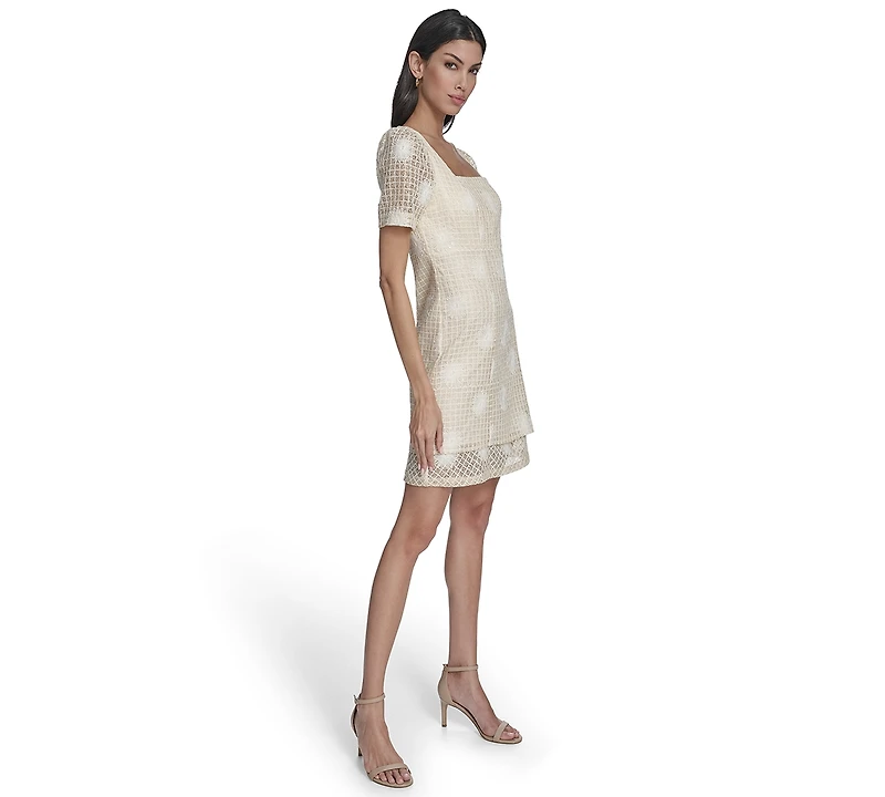 Vince Camuto Women's Novelty Square Neck Dress