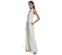 Vince Camuto Women's Signature Stretch Boat Neck Jumpsuit