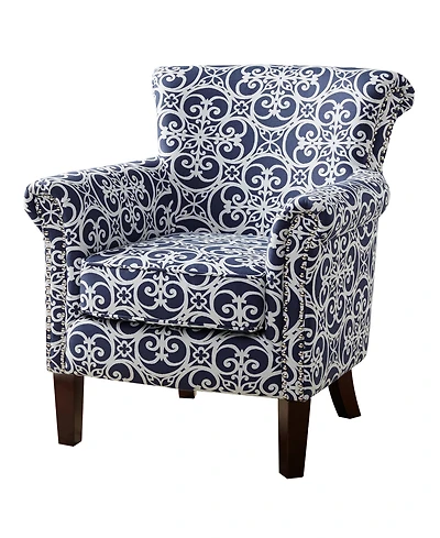 Madison Park 29" Polyester Upholstery Double-Row Nailhead Trim Club Chair