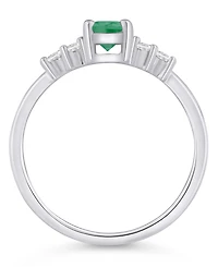 Macy's Gemstone and Diamond Ring (1/6 ct. t.w.) 10k White Gold (also Yellow Gold)