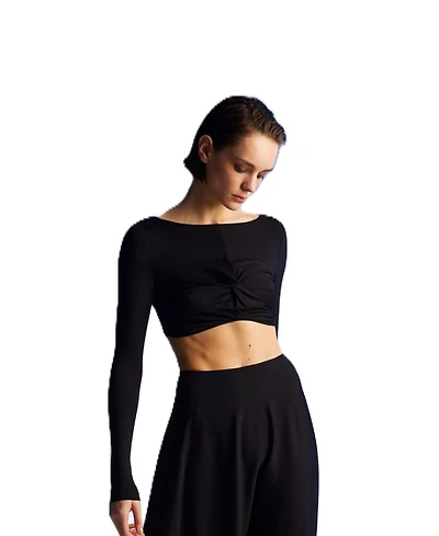 Women's Crop Top with Knot