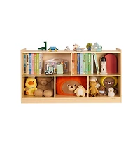 Slickblue 2-Tier Toy Storage Organizer with 5 Section Cubbies for Home