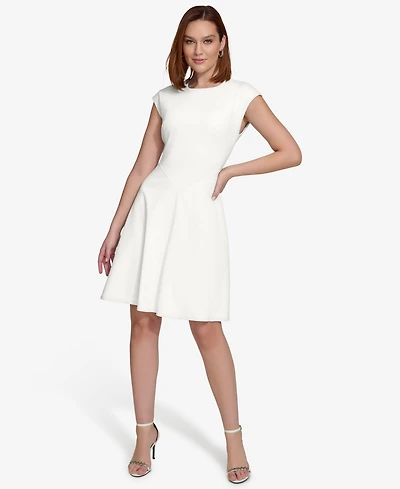 Calvin Klein Women's Crewneck Short-Sleeve Dress