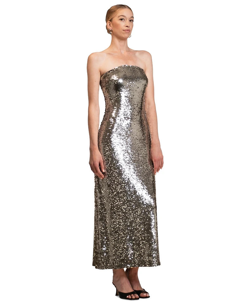 Rachel Roy Women's Strapless Sequin Midi Dress