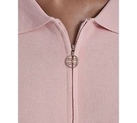 Tommy Hilfiger Women's Long-Sleeve Quarter-Zip Polo Sweater