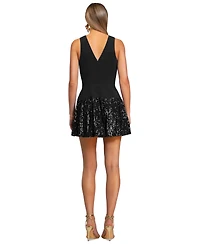 Rachel Roy Women's Lindy Sequin Scoop Neck Mini Dress