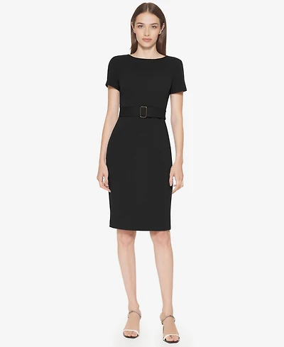 Calvin Klein Women's Crewneck Short-Sleeve Dress