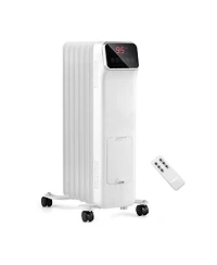 Sugift 1500W Oil Filled Radiator Heater with Remote Control 3 Modes 24H Timer