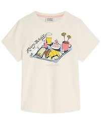 Scotch & Soda Girls 4-6X Breakfast Tray Graphic Short-Sleeve T-Shirt