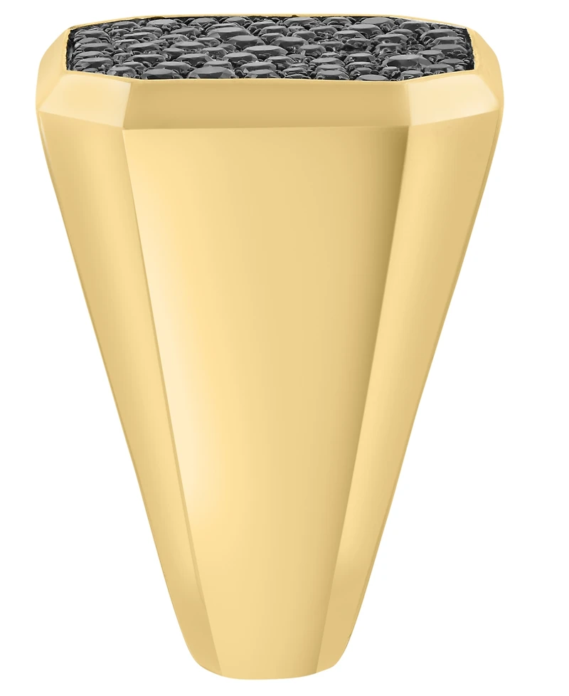 Effy Collection Men's Black Spinel Ring (1-5/8 ct. t.w.) in Gold over Silver