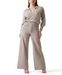 Guess Women's Bellagio High-Rise Wide Leg Pants