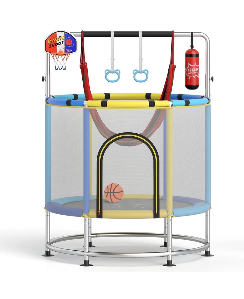 Sugift 55" Kids Trampoline Gift for for 3-6 Years Old Boys and Girls