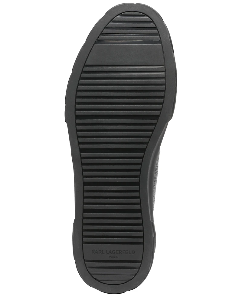 Karl Lagerfeld Paris Men's Round Toe Low-Profile Sneakers