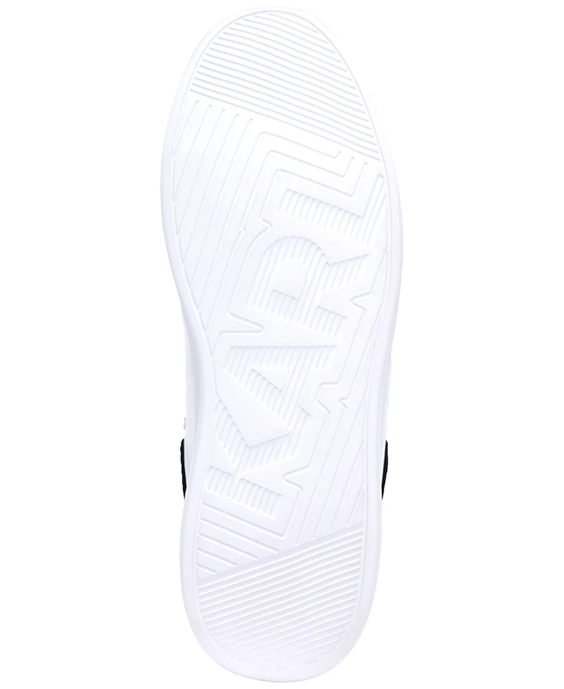 Karl Lagerfeld Paris Men's Round Toe Leather Sneakers