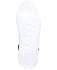 Karl Lagerfeld Paris Men's Round Toe Leather Sneakers