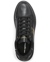 Karl Lagerfeld Paris Men's Side Logo Plain Toe Sneakers