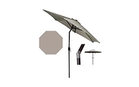 Panama Jack Outdoor Panama Jack Grey 9 Ft Alum Patio Umbrella W/Crank