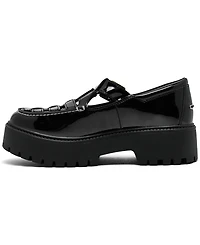 Timberland Women's Patent Leather Stone Street Platform Buckle Casual Shoes from Finish Line