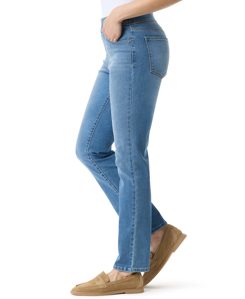 Gloria Vanderbilt Women's Amanda High-Rise Straight Pull-On Jeans