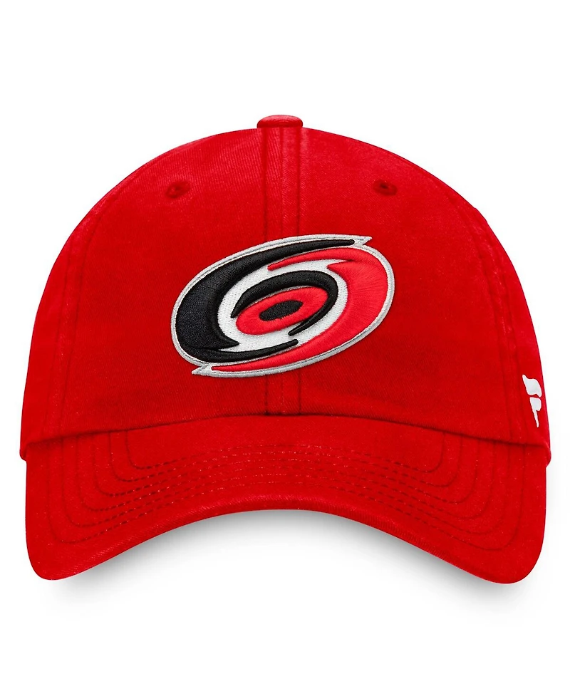 Fanatics Men's Red Carolina Hurricanes Core Primary Logo Adjustable Hat