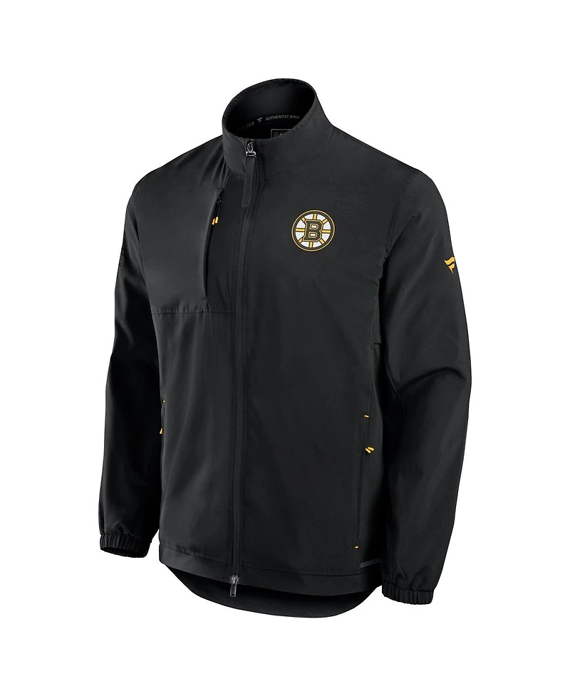 Fanatics Men's Black Boston Bruins Authentic Pro Rink Coaches Full-Zip Jacket