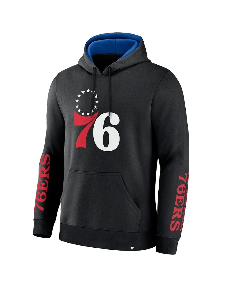 Fanatics Men's Black Philadelphia 76ers Legacy Guard Pullover Hoodie