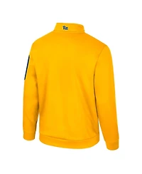 Colosseum Men's Gold Pitt Panthers Mainframe Quarter-Zip Fleece Jacket
