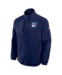 Fanatics Men's Navy New York Rangers Authentic Pro Rink Full-Zip Coaches Jacket