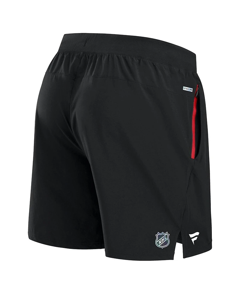 Fanatics Men's Black Chicago Blackhawks Authentic Pro Rink Performance Shorts