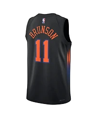 Jordan Men's and Women's Jalen Brunson Black New York Knicks Swingman Jersey