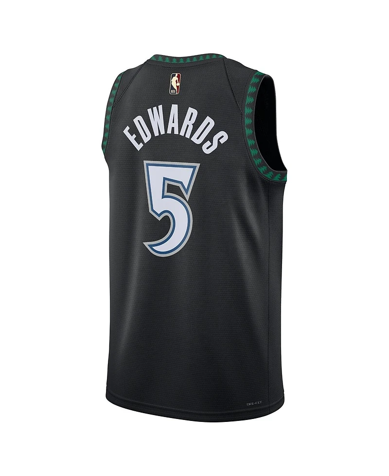 Nike Men's and Women's Anthony Edwards Black Minnesota Timberwolves Swingman Jersey