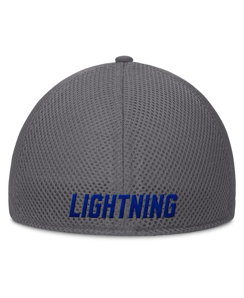Fanatics Men's Gray Tampa Bay Lightning Clincher Team Stripes Flex Hat